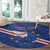 Custom Cape Verde Football Round Carpet Go Blue Sharks