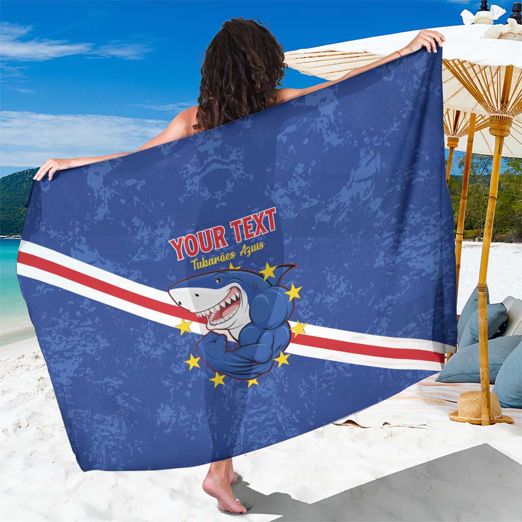 Custom Cape Verde Football Sarong Go Blue Sharks