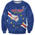 Custom Cape Verde Football Sweatshirt Go Blue Sharks