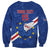 Custom Cape Verde Football Sweatshirt Go Blue Sharks