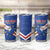 Custom Cape Verde Football Tumbler Cup Go Blue Sharks