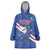 Custom Cape Verde Football Wearable Blanket Hoodie Go Blue Sharks