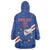 Custom Cape Verde Football Wearable Blanket Hoodie Go Blue Sharks