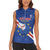 Custom Cape Verde Football Women Sleeveless Polo Shirt Go Blue Sharks