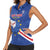 Custom Cape Verde Football Women Sleeveless Polo Shirt Go Blue Sharks