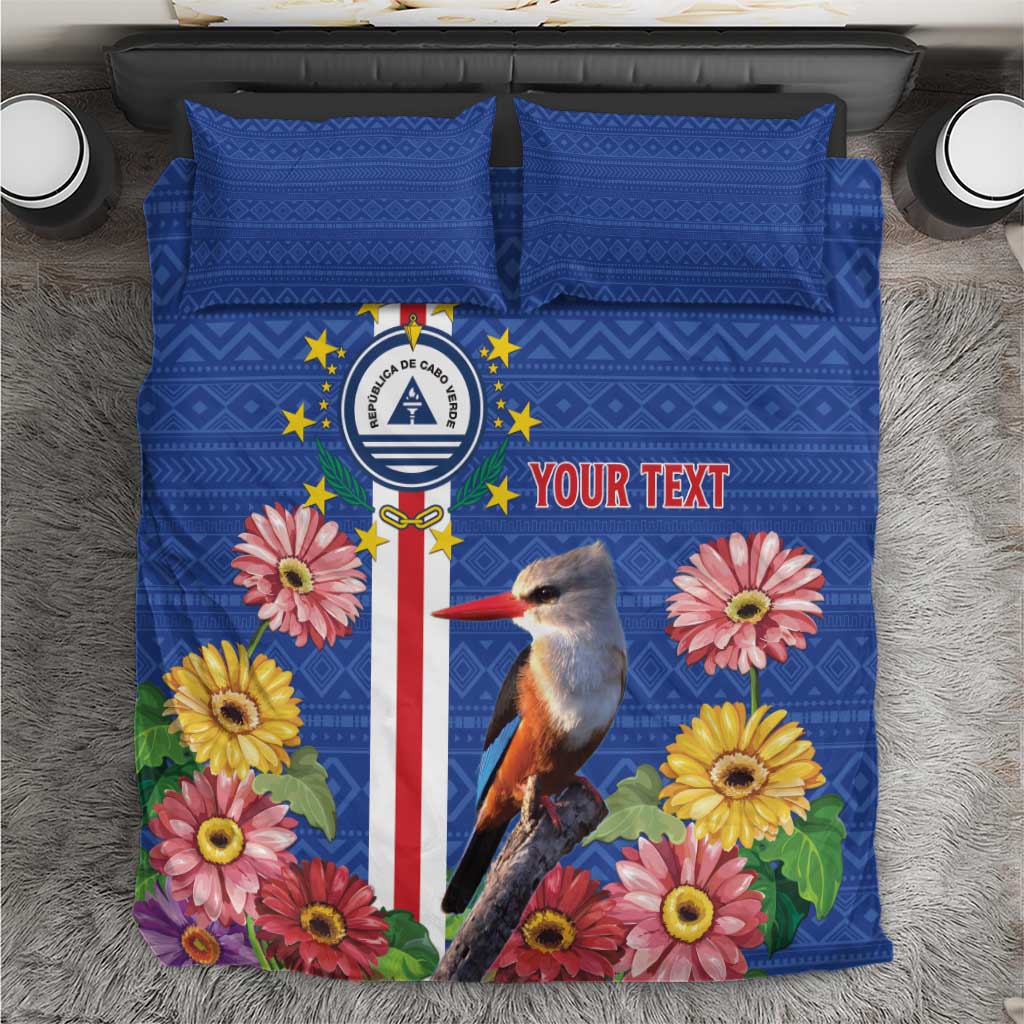 Personalised Cape Verde Bedding Set Grey-Headed Kingfisher Mix Gerbera Daisy