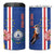 Personalised Cape Verde 4 in 1 Can Cooler Tumbler Grey-Headed Kingfisher Mix Gerbera Daisy