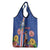 Personalised Cape Verde Grocery Bag Grey-Headed Kingfisher Mix Gerbera Daisy