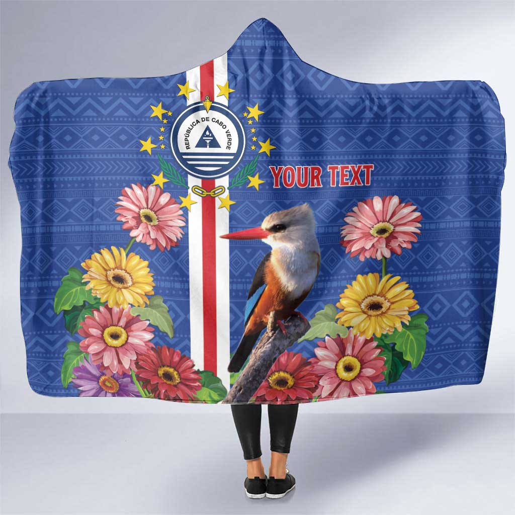 Personalised Cape Verde Hooded Blanket Grey-Headed Kingfisher Mix Gerbera Daisy