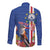 Personalised Cape Verde Long Sleeve Button Shirt Grey-Headed Kingfisher Mix Gerbera Daisy