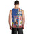 Personalised Cape Verde Men Tank Top Grey-Headed Kingfisher Mix Gerbera Daisy