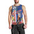 Personalised Cape Verde Men Tank Top Grey-Headed Kingfisher Mix Gerbera Daisy