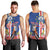 Personalised Cape Verde Men Tank Top Grey-Headed Kingfisher Mix Gerbera Daisy