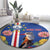 Personalised Cape Verde Round Carpet Grey-Headed Kingfisher Mix Gerbera Daisy