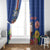 Personalised Cape Verde Window Curtain Grey-Headed Kingfisher Mix Gerbera Daisy