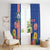 Personalised Cape Verde Window Curtain Grey-Headed Kingfisher Mix Gerbera Daisy