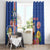 Personalised Cape Verde Window Curtain Grey-Headed Kingfisher Mix Gerbera Daisy