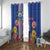 Personalised Cape Verde Window Curtain Grey-Headed Kingfisher Mix Gerbera Daisy