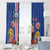 Personalised Cape Verde Window Curtain Grey-Headed Kingfisher Mix Gerbera Daisy