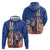 Personalised Cape Verde Zip Hoodie Grey-Headed Kingfisher Mix Gerbera Daisy