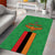 Personalised Zambia Area Rug Flag Style Mix Kente Pattern