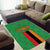 Personalised Zambia Area Rug Flag Style Mix Kente Pattern