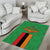 Personalised Zambia Area Rug Flag Style Mix Kente Pattern