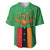 Personalised Zambia Baseball Jersey Flag Style Mix Kente Pattern