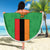 Personalised Zambia Beach Blanket Flag Style Mix Kente Pattern