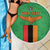 Personalised Zambia Beach Blanket Flag Style Mix Kente Pattern