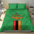 Personalised Zambia Bedding Set Flag Style Mix Kente Pattern