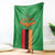 Personalised Zambia Blanket Flag Style Mix Kente Pattern