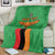 Personalised Zambia Blanket Flag Style Mix Kente Pattern