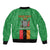 Personalised Zambia Bomber Jacket Flag Style Mix Kente Pattern