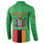 Personalised Zambia Button Sweatshirt Flag Style Mix Kente Pattern