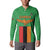 Personalised Zambia Button Sweatshirt Flag Style Mix Kente Pattern