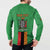 Personalised Zambia Button Sweatshirt Flag Style Mix Kente Pattern