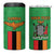 Personalised Zambia 4 in 1 Can Cooler Tumbler Flag Style Mix Kente Pattern