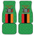 Personalised Zambia Car Mats Flag Style Mix Kente Pattern