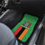 Personalised Zambia Car Mats Flag Style Mix Kente Pattern