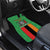 Personalised Zambia Car Mats Flag Style Mix Kente Pattern