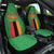 Personalised Zambia Car Seat Cover Flag Style Mix Kente Pattern