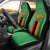 Personalised Zambia Car Seat Cover Flag Style Mix Kente Pattern