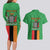 Personalised Zambia Couples Matching Long Sleeve Bodycon Dress and Hawaiian Shirt Flag Style Mix Kente Pattern