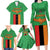 Personalised Zambia Family Matching Long Sleeve Bodycon Dress and Hawaiian Shirt Flag Style Mix Kente Pattern