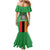 Personalised Zambia Family Matching Mermaid Dress and Hawaiian Shirt Flag Style Mix Kente Pattern