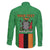 Personalised Zambia Family Matching Off The Shoulder Long Sleeve Dress and Hawaiian Shirt Flag Style Mix Kente Pattern