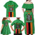 Personalised Zambia Family Matching Off Shoulder Maxi Dress and Hawaiian Shirt Flag Style Mix Kente Pattern