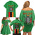 Personalised Zambia Family Matching Off Shoulder Short Dress and Hawaiian Shirt Flag Style Mix Kente Pattern