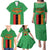 Personalised Zambia Family Matching Puletasi and Hawaiian Shirt Flag Style Mix Kente Pattern